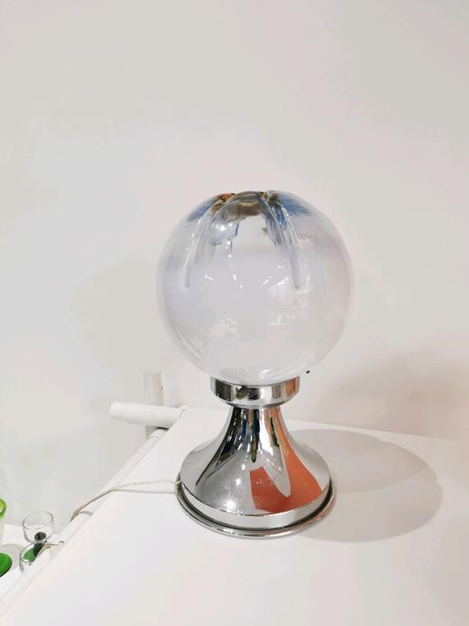 【在仓】1970s意大利Murano台灯 镀铬郁金香底座 商品图0