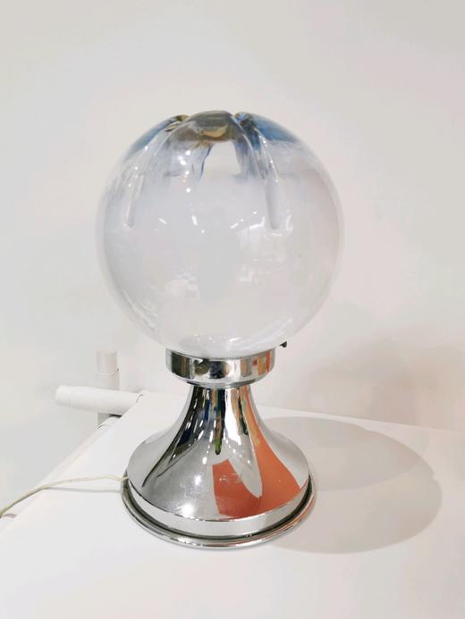 【在仓】1970s意大利Murano台灯 镀铬郁金香底座 商品图5