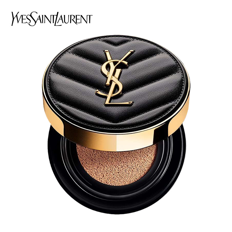 YSL圣罗兰 全新黑色皮革气垫14g
