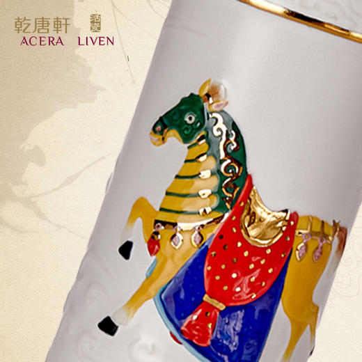 盛世宝马乾唐轩活瓷随身复古商务送礼品定制随行手陶瓷水杯子便携 商品图4