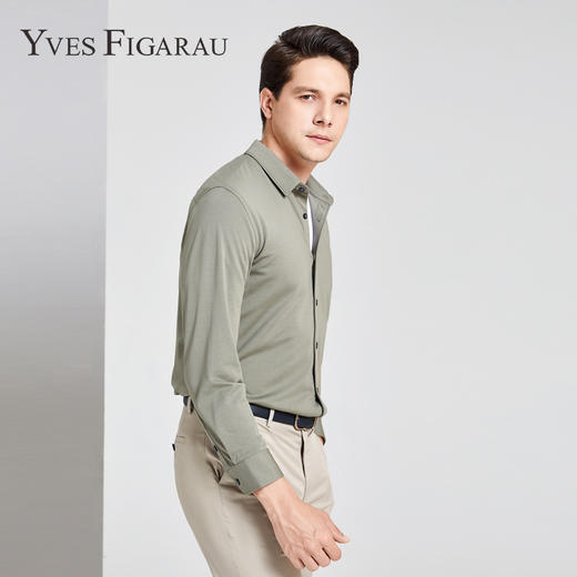 YvesFigarau伊夫·费嘉罗春夏商务休闲舒适透气长袖衬衫912302 商品图2