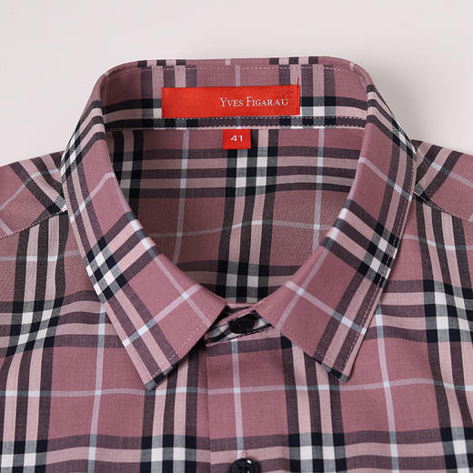 YvesFigarau伊夫·费嘉罗夏季新款商务休闲格纹舒适透气短袖衬衫912465 商品图6
