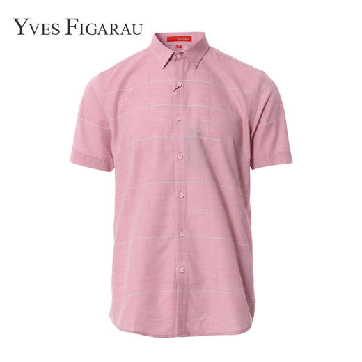 YvesFigarau伊夫·费嘉罗夏季新款简约舒适透气短袖休闲衬衫912468 商品图4