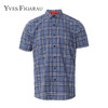 YvesFigarau伊夫·费嘉罗夏季新款商务休闲格纹舒适透气短袖衬衫912466 商品缩略图4