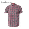 YvesFigarau伊夫·费嘉罗夏季新款商务休闲格纹舒适透气短袖衬衫912465 商品缩略图5