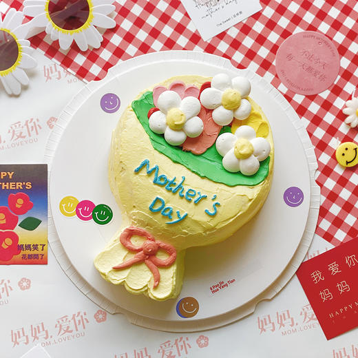 妈妈笑了  复古花束 · 奶油蛋糕 商品图0