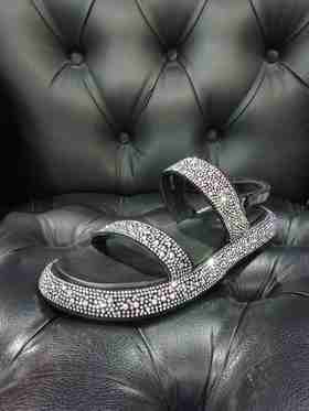 LFGJ女鞋  13003   时尚百搭满钻厚底凉鞋