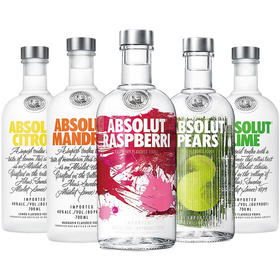 瑞典绝对伏特加系列700ml 柠檬味/青柠檬味/柑橘味/苹果梨味 011841/011234/012011/011953