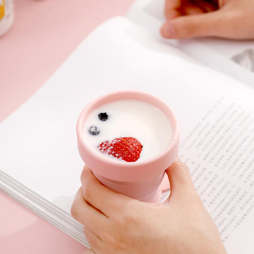 FaSoLa 便携折叠杯 可伸缩硅胶水杯旅行户外漱口出差创意喝水杯子 商品图6