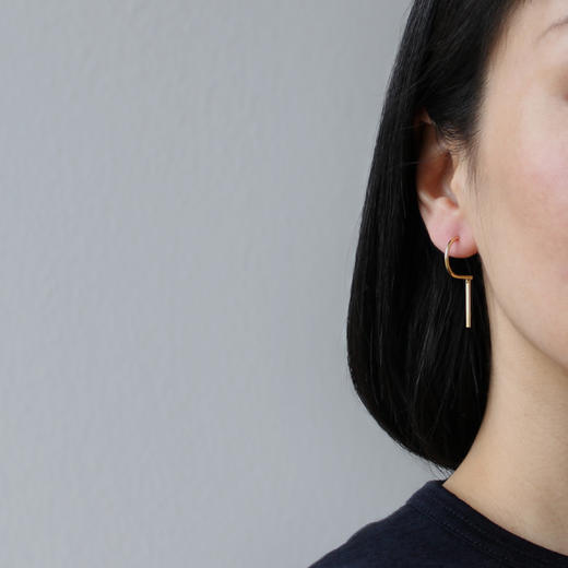 北京仓｜Naoko Ogawa-Vector-金银两色 耳环（单只）［日本设计师］ 商品图5