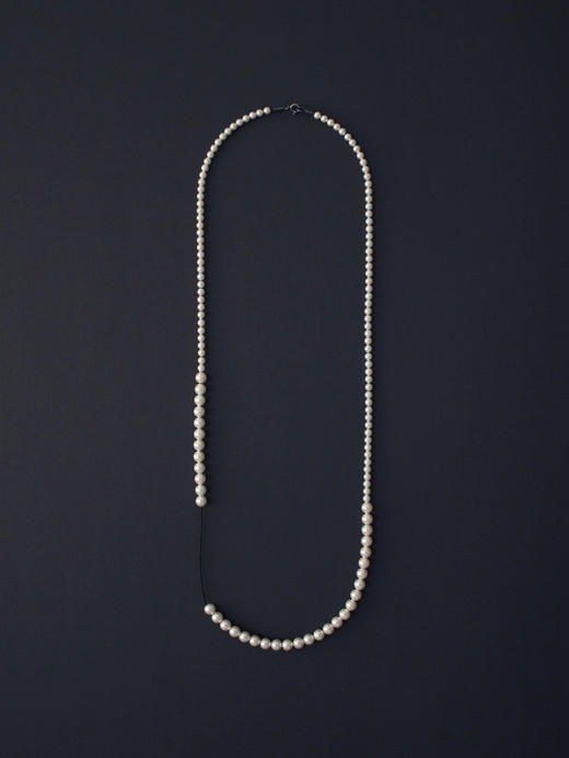 订购5周到｜Naoko Ogawa-Imperfect-消失 珍珠 长项链（奶白色）［日本设计师］ 商品图1