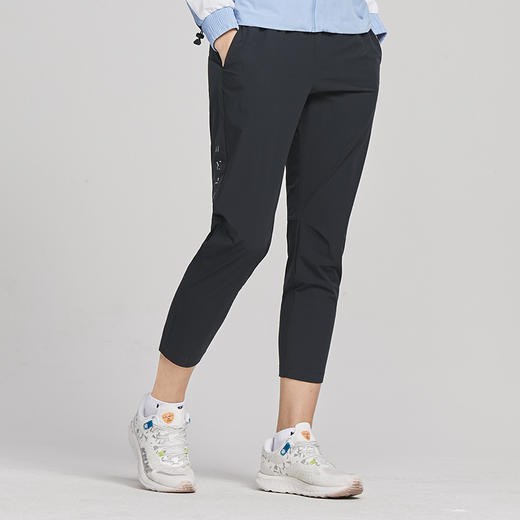 卡尔美 春夏速干透气健身运动裤女跑步梭织宽松直筒九分裤 商品图4