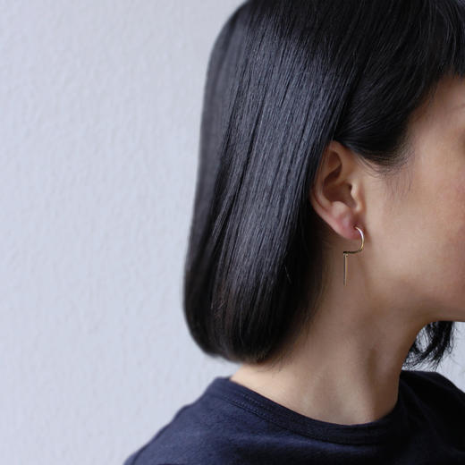 北京仓｜Naoko Ogawa-Vector-金银两色 耳环（单只）［日本设计师］ 商品图4