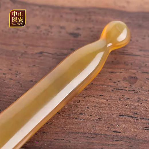 【断货】正安国货·牛角拨筋棒   天然黄牛角刮痧按摩  内含霍霍巴油一瓶 商品图2