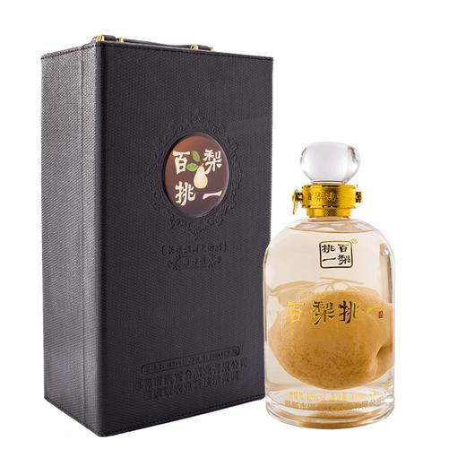 [白酒]百梨挑一酒900ml(含梨) 豪华皮制礼盒 邯郸特产 商品图0