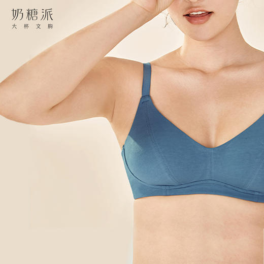 【积分兑换】[初见]光面无钢圈舒适棉感亲肤透气简约大码大杯文胸 商品图0