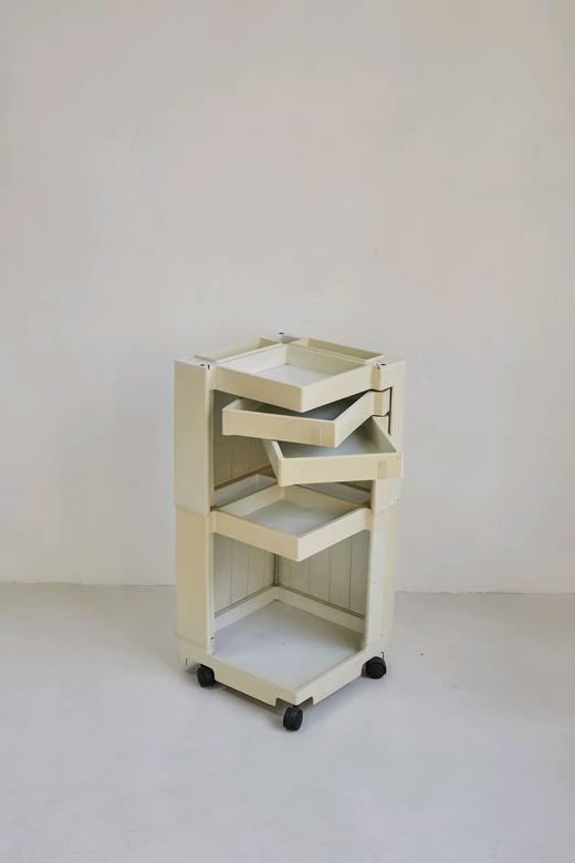 【在仓】boby奶油白高版可移动置物柜 商品图0