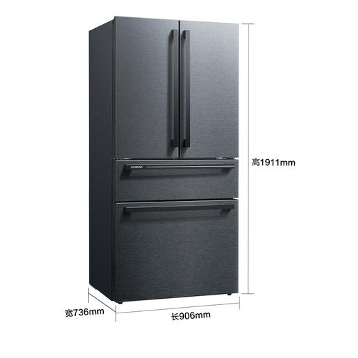 西门子（SIEMENS）（202541）602升 法式多门冰箱 零度保鲜 双压缩机制冷 BCD-602W(KF98FA156C) 商品图0