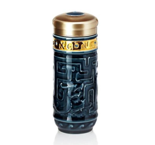 吉星鎏金龙腾四海随身杯 双层330ml 商品图2