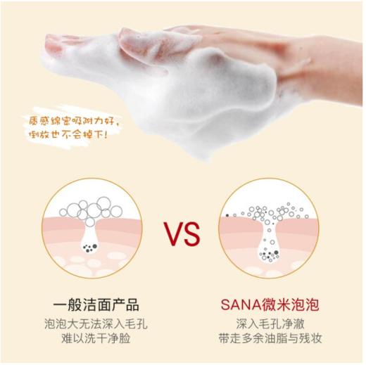 日本进口莎娜豆乳美肤泡沫洗颜洁面乳洗面奶男女温和 200ml 商品图2