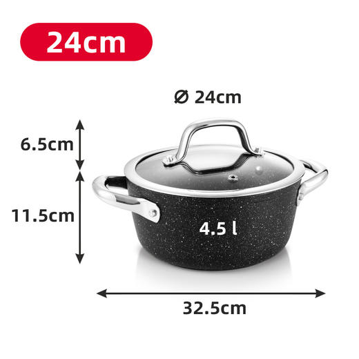 捷克进口/tescoma石面汤锅不粘锅家用双耳煮粥锅电磁炉燃气适用4.5升 商品图9