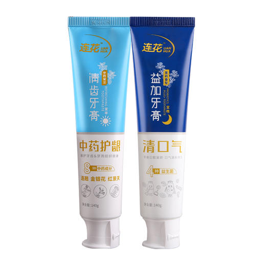【职场好物节】连花清齿（早）/益加（晚）牙膏 140g/支 商品图3
