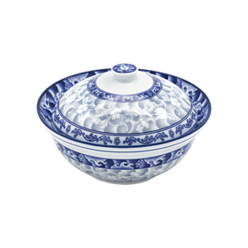 韩国参宝进口青花瓷盖碗家用汤面碗中韩式餐具保温大号面碗