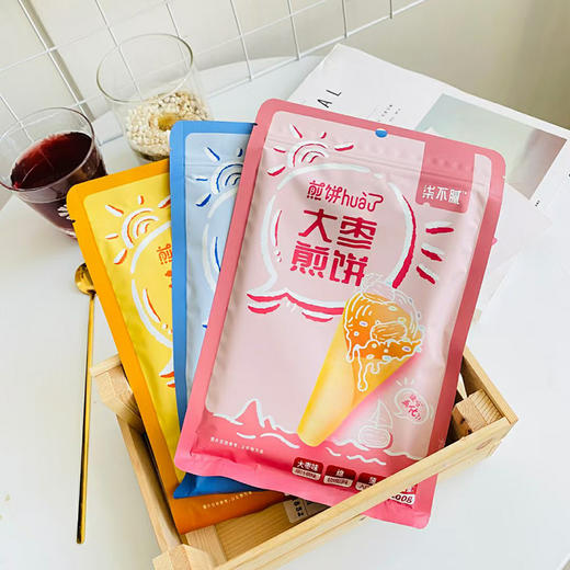 可以当零食的煎饼 | 柒不腻煎饼 开袋即食 方便早餐低脂卷饼 杂粮/花生/大枣三种口味混合 100g*3袋 商品图5