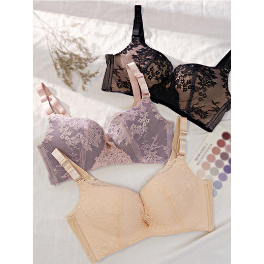 【秒杀品不退不换】皇家丽美无钢圈大胸显小轻薄透气收副乳调整型文胸WW070-2 商品图1