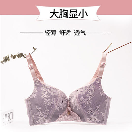 【秒杀品不退不换】皇家丽美无钢圈大胸显小轻薄透气收副乳调整型文胸WW070-2 商品图4