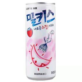 乐天妙之吻草莓味碳酸饮料롯데밀키스딸기맛