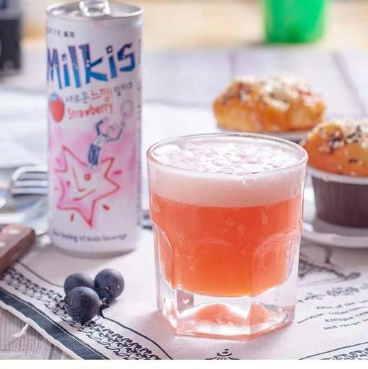 乐天妙之吻草莓味碳酸饮料롯데밀키스딸기맛 商品图1