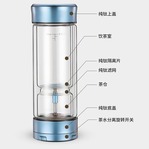 TAIC太可纯钛茶水分离泡茶杯男女士高档双层玻璃茶杯-YHD 商品图2