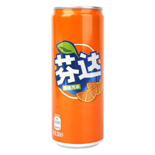 芬达橙味碳酸饮料330ml清爽解渴夏日必备 商品图0