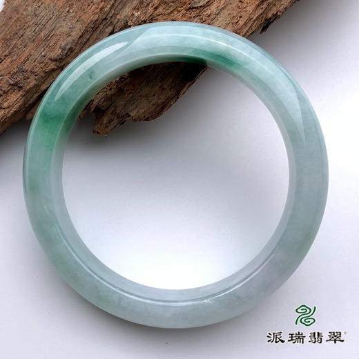 派瑞翡翠 翡翠手镯 糯种 飘花 商品图2