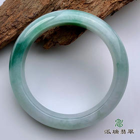 派瑞翡翠 翡翠手镯 糯种 飘花
