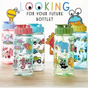 英国Tyrrell katz儿童卡通吸管直饮杯两用水杯防漏卡通凉水杯