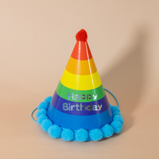 条纹蓝色生日帽 商品图2