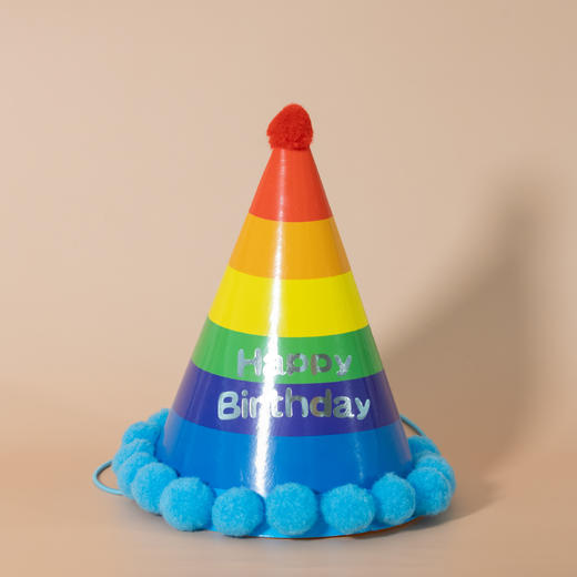 条纹蓝色生日帽 商品图1