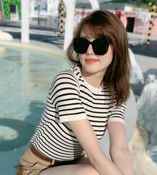 【百图lulu定制】【海魂衫】不过时的经典，“海魂衫”条纹T恤，凉爽舒适曲珠面料 商品图1