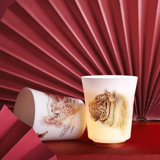 B-SH-3002 十二生肖主人杯羊脂玉瓷描金茶杯品茗杯个人杯功夫茶具礼盒装 商品图8