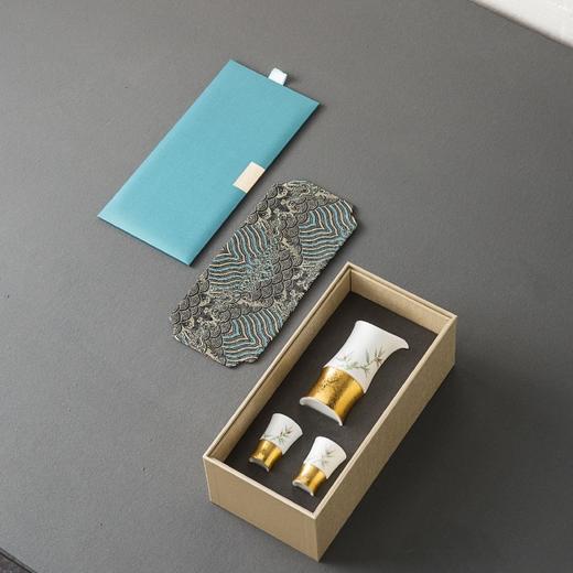 林玉山 《酒逢知己》纯金酒具1壶2杯套装 送礼佳品 送长辈送领导 酒具 酒器 商品图1