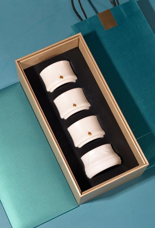 林玉山 《节节高升》纯金盏茶具4杯套装 高端定制 送礼佳品 茶道 茶具 商品图1