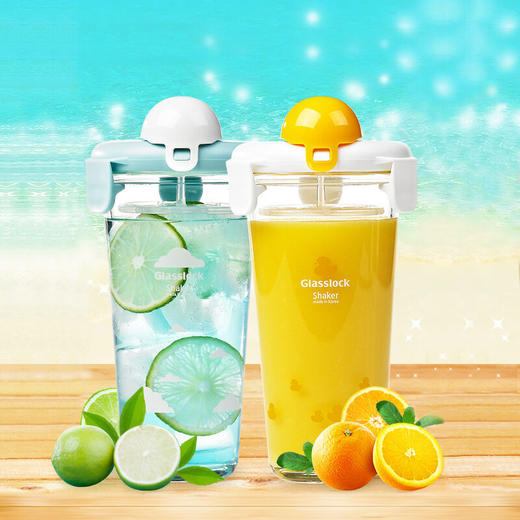 【清仓特惠4.5折】Glasslock简约便携带盖玻璃随手杯450ml 商品图3
