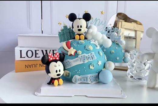 米奇球型手刻糖牌蛋糕 商品图0