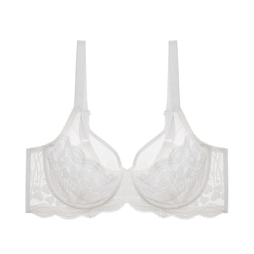 【积分兑换】[微甜1.0]大胸显小全罩杯超薄承托性感蕾丝透气侧收大码内衣 商品图7