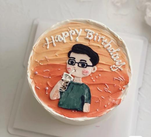 奶油霜手绘男士主题蛋糕 商品图0