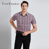 YvesFigarau伊夫·费嘉罗夏季新款商务休闲格纹舒适透气短袖衬衫912465 商品缩略图0