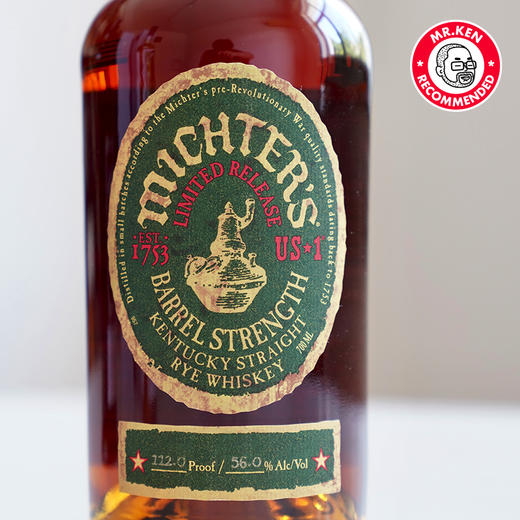 【169900积分】酩帝诗（Michter's）US*1 原桶强度黑麦威士忌(2021限量版） 商品图2