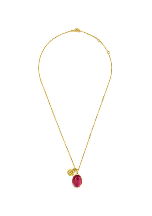 北京仓｜Goossens Paris-Talisman Cabochons-粉紫色 项链［法国设计师］ 商品图1